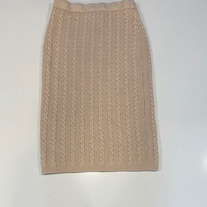 Petal and Pup Tan Cable Knit Skirt